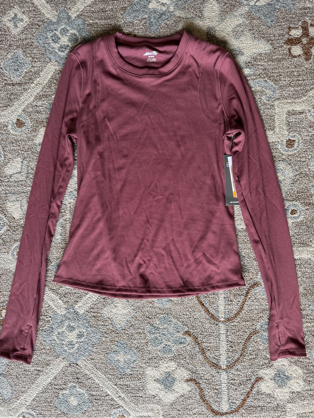 Avia Long-Sleeve Athletic Top - Mauve XSmall